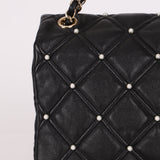 Limited Edition Chanel 2019 Medium Lambskin Pearl Quilted Flap Bag