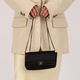 Chanel 2008 Satin Mini Chocolate Bar Flap Bag