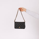 Chanel 2019 Paris-New York Lambskin Studded Wallet on Chain