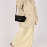 Chanel 2008 Satin Mini Chocolate Bar Flap Bag