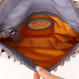 Rare Fendi 2000 Leather, Suede, & Snakeskin Pleated Selleria Baguette