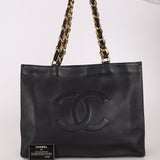 Chanel 1996 Calfskin Timeless Chunky Chain XL Tote 24K GP