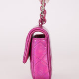 Chanel 2023 Iridescent Patent Quilted CC Hook Card Holder