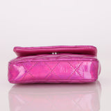 Chanel 2023 Iridescent Patent Quilted CC Hook Card Holder