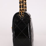 Chanel 1997 Mini Patent Quilted Chain Handle Bag 24K GP