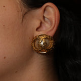 Chanel 1994 Pearl CCs Clip-On Earrings 24K GP