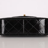 Chanel 1997 Mini Patent Quilted Chain Handle Bag 24K GP