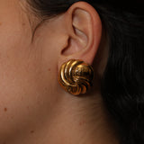Chanel Swirl Logo Clip-On Earrings