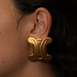 Celine Statement Macadam Clip-On Earrings