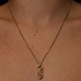 Saint Laurent 90s Cassandre Logo Pendant Necklace