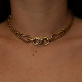 Celine Enameled Triomphe Choker