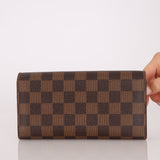 Louis Vuitton Damier Ebene Trunk Portefeuille Sarah Folded Wallet