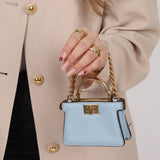 Fendi Nappa Rainbow Inlay Nano Peekaboo