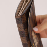 Louis Vuitton Damier Ebene Trunk Portefeuille Sarah Folded Wallet