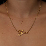 Dior Script Logo Pendant Necklace