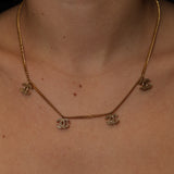 Chanel 2003 CC Charms Station Necklace 24K GP