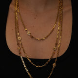 Chanel 1983 CC Camellia Long Necklace 24K GP