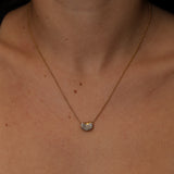 Tiffany & Co. x Elsa Peretti 18K YG Diamond Mini Bean Necklace