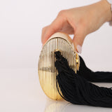 Ultra-Rare Fendi 1960s Gold Roma Coin Clasp Clutch