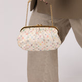Ultra-Rare Louis Vuitton x Takashi Murakami Multicolor Monogram Satin Aumoniere Clutch on Chain