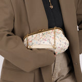 Ultra-Rare Louis Vuitton x Takashi Murakami Multicolor Monogram Satin Aumoniere Clutch on Chain
