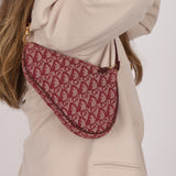 Dior 2002 Red Trotter Saddle Pochette