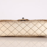 Ultra-Rare Chanel 2015 Metallic Gold Beaded Paris-Dubai Double Flap