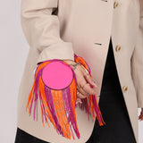Rare Loewe Crochet Beaded Fringe Bracelet Pouch