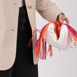 Rare Loewe Crochet Beaded Fringe Bracelet Pouch