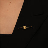 Celine Triomphe Safety Pin Brooch