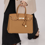 Ultra-Rare 2022 Hermès Biscuit Birkin 30 3-En-1 GHW