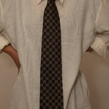 Gucci Chocolate Monogram Silk Tie