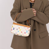 Limited Edition Louis Vuitton x Takashi Murakami Blanc Multicolor Pochette