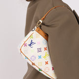 Limited Edition Louis Vuitton x Takashi Murakami Blanc Multicolor Pochette