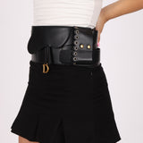 Dior 2018 Saddle Grommet Wide Belt 75