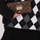Louis Vuitton Damier Ebene Trunk Portefeuille Sarah Folded Wallet