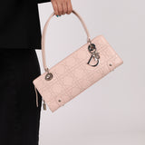 Dior Light Pink Perforated Cannage Leather East West Lady Dior Bag