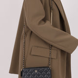 Chanel 2018 Iridescent Lambskin Double-Zip Pearl Wallet on Chain