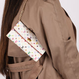 Limited Edition Louis Vuitton x Takashi Murakami Monogram Multicolor Blanc Sarah Wallet