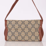 Rare Celine Triomphe Raffia Shoulder Bag