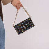Limited Edition Louis Vuitton x Takashi Murakami Monogram Multicolor Noir Envelope Wallet