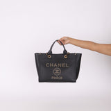 Chanel 2018 Caviar Studded Small Deauville Tote