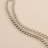 Chanel 1997 Silver Double Turnlock Pendant Necklace