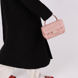 Chanel 2004 Calfskin Wild Stitch Mini Top Handle Flap Bag