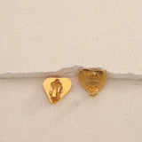 Chanel 1993 Medium CC Heart Clip-On Earrings