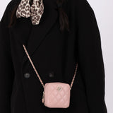 Chanel Caviar Mini Pink Square Crossbody Bag