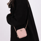 Chanel Caviar Mini Pink Square Crossbody Bag