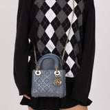 Dior 2022 Lambskin Lucky Stars Mini Lady