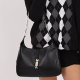 Gucci Leather Paperclip Chain Small Jackie