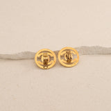 Chanel 1997 CC Turnlock Circle Clip-On Earrings